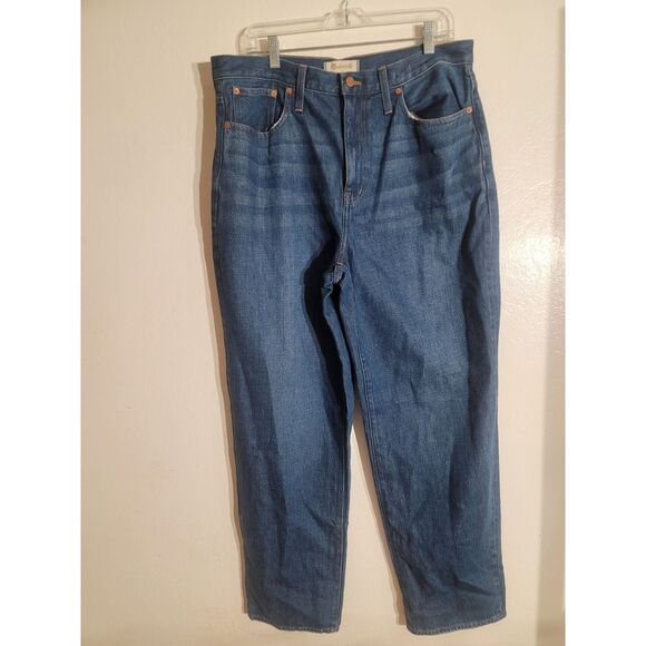 NWT Madewell Women's Baggy Straight Jeans Size 31 Indigo NH643 Y2K Cotton Hemp - Picture 2 of 7